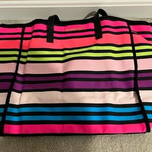 Victoria’s Secret pretty huge canvas tote w/ neon colors! Carries a lot! NEW